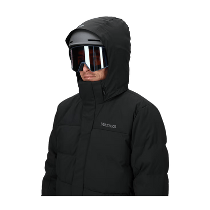MARMOT SHADOW JACKET - BLACK - HOOD DOWN VIEW