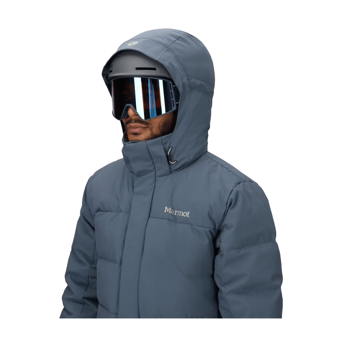 MARMOT SHADOW JACKET - THUNDERHEAD - HOOD DOWN VIEW