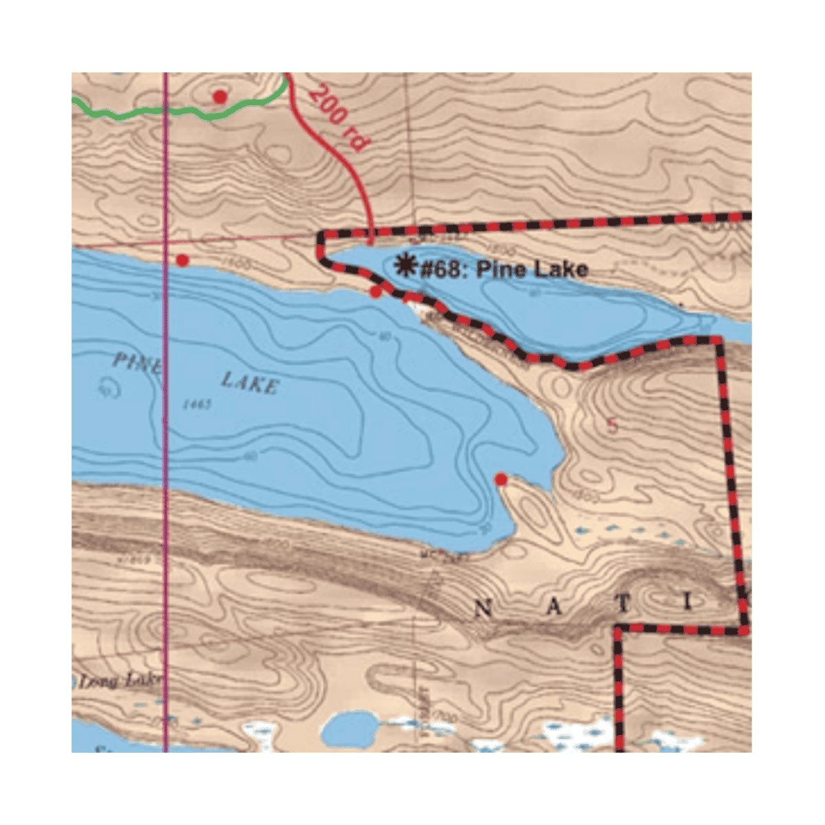 MCKENZIE BWCA MAP #01 - PINE, GREENWOOD AND MOUNTAIN LAKES