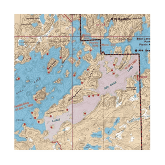 MCKENZIE BWCA MAP #06 - SAGANAGA AND SEAGULL LAKES