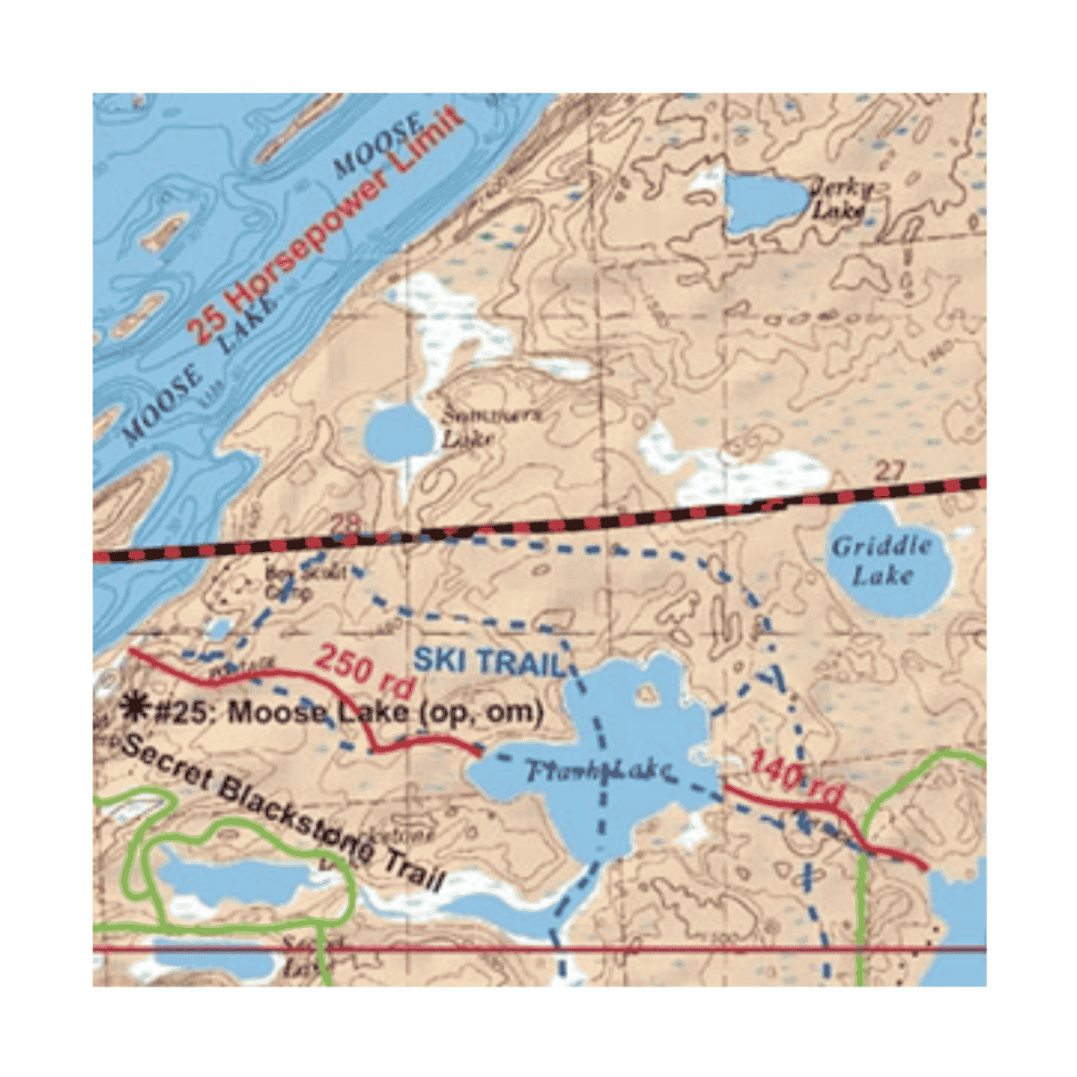 MCKENZIE BWCA MAP #09 - MOOSE, BASSWOOD AND SNOW BANK LAKES