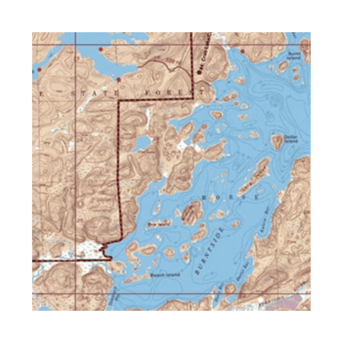 MCKENZIE BWCA MAP #16 - BURNTSIDE AND CUMMINGS LAKES 