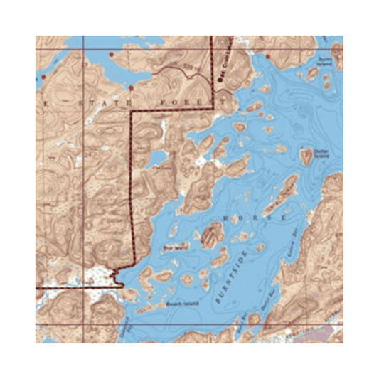 MCKENZIE BWCA MAP #16 - BURNTSIDE AND CUMMINGS LAKES 