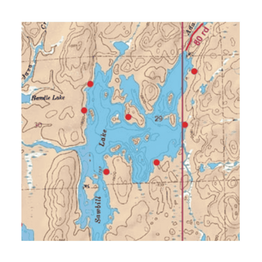 MCKENZIE BWCA MAP #21 - SAWBILL, BRULE AND PIPE LAKES