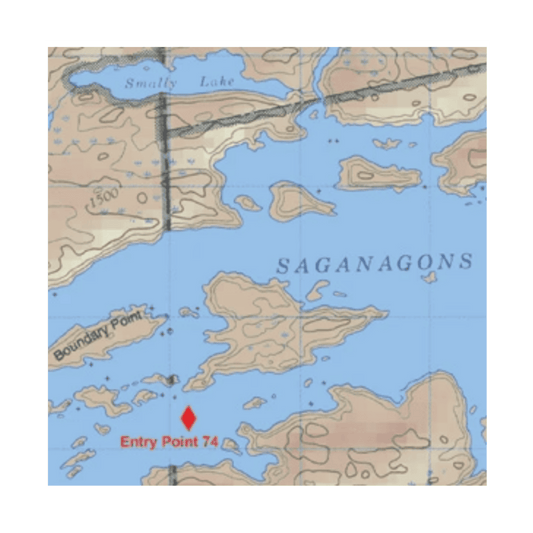 MCKENZIE BWCA MAP #25 - SAGANAGONS AND MACK LAKES