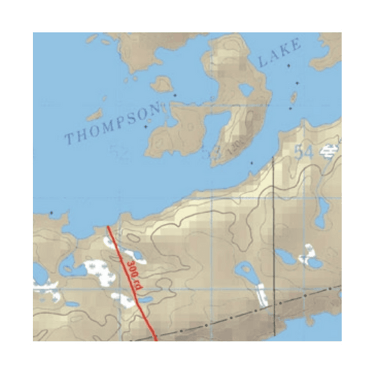 MCKENZIE MAP #32 - THOMPSON, DAVID LAKES AND NAMAKAN RIVER