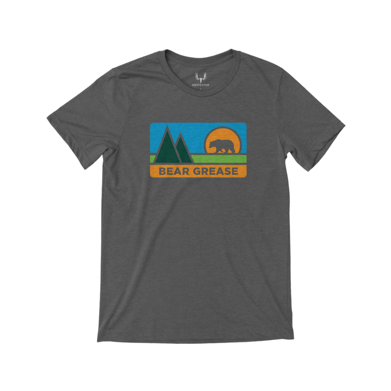 MEATEATER BRAND CLASSIC BEAR GREASE T-SHIRT CHARCOAL EATHER