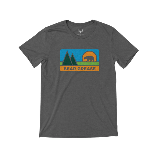 MEATEATER BRAND CLASSIC BEAR GREASE T-SHIRT CHARCOAL EATHER