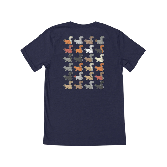 MEATEATER BRAND FOX SQUIRRELS T-SHIRT NAVY HEATHER