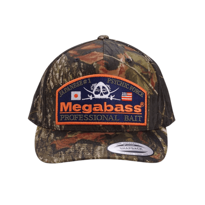MEGABASS PSYCHIC CAMO 5-PANEL TRUCKER CAP - MOSSY HUNTER