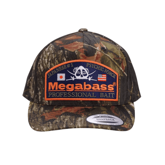 MEGABASS PSYCHIC CAMO 5-PANEL TRUCKER CAP - MOSSY HUNTER