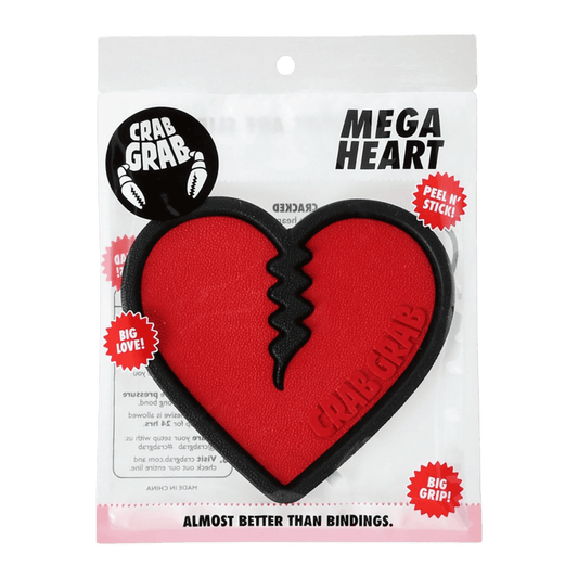 CRAB GRAB MEGA HEART FOAM TRACTION STOMP PAD - RED_MAIN IMAGE