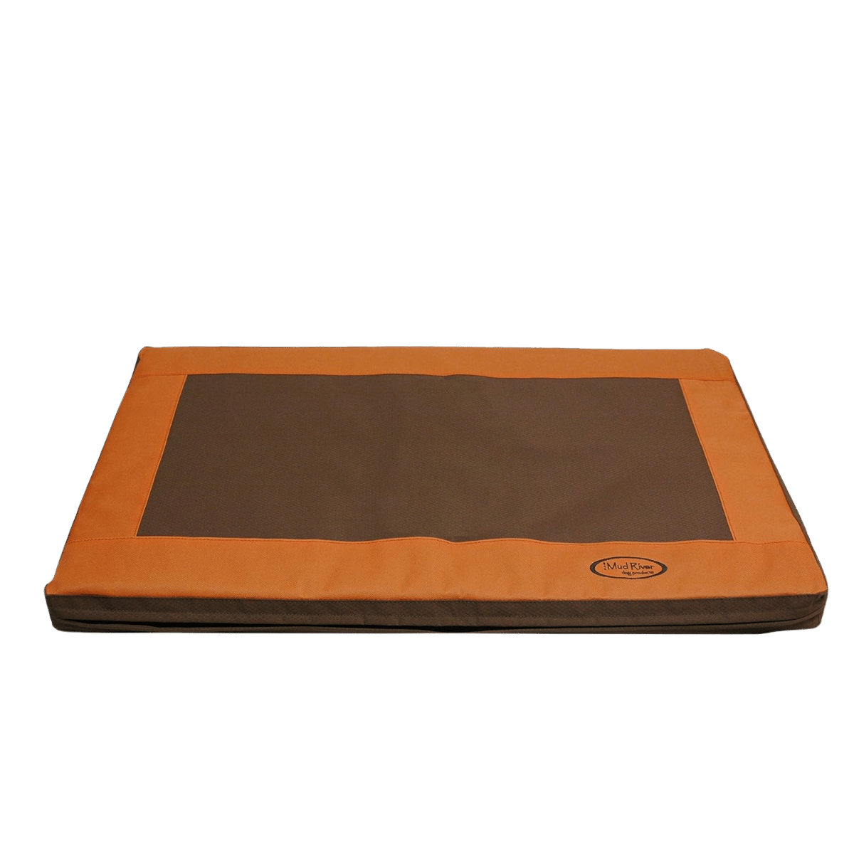 MUD RIVER MEMORY FOAM LOUNGE CRATE CUSHION - BROWN/ORANGE