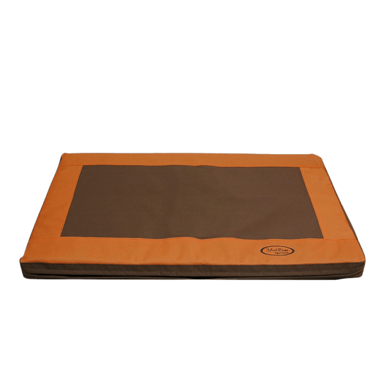 MUD RIVER MEMORY FOAM LOUNGE CRATE CUSHION - BROWN/ORANGE