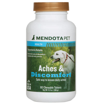 MENDOTA PET RETRIEVE ACHES & DISCOMFORT - 60 TABLETS_FRONT VIEW