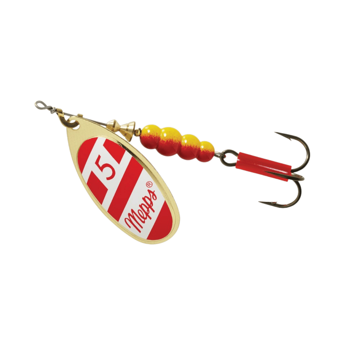 MEPPS AGLIA SPINR-PLAIN 1/2OZ - GOLD/RED WHITE