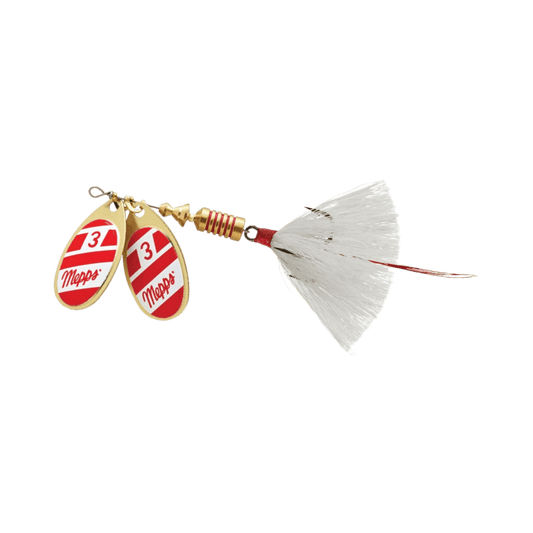 MEPPS DOUBLE BLADE AGLIA 5/16OZ - RED/WHITE/WHITE