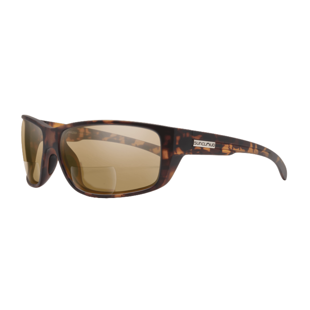 SUNCLOUD MILESTONE POLARIZED BROWN LENS +2.50 SUNGLASSES - MATTE TORTOISE