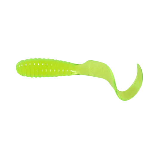 MISTER TWISTER TEENIE TWISTER TAIL 20PK - CHARTREUSE
