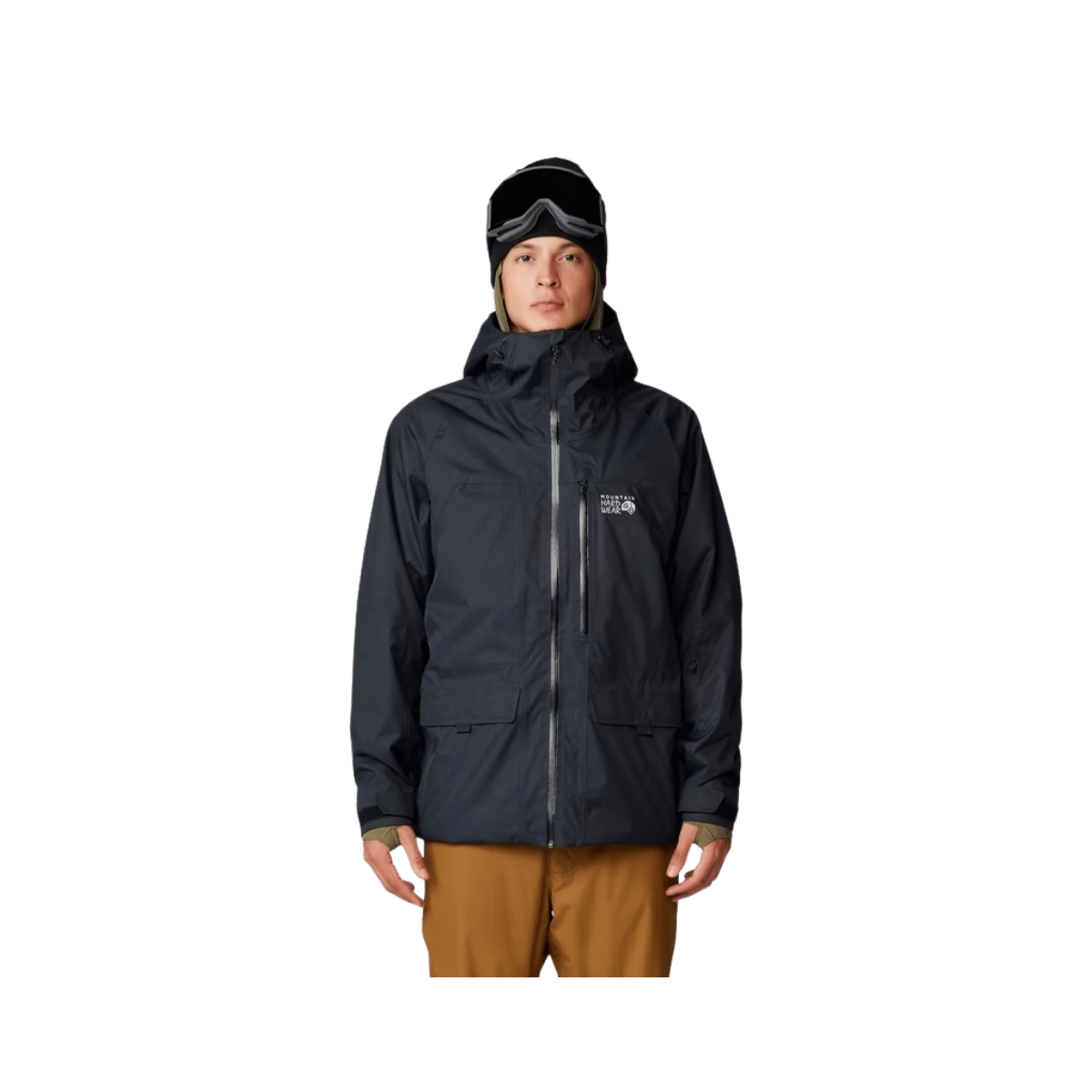 MOUNTAIN HARDWEAR MEN'S FIREFALL INSULATED JACKET - BLACK, FRONT ANGLE, SM, MD, LG, XL, XXL