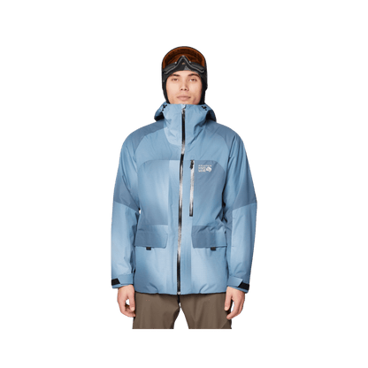 MOUNTAIN HARDWEAR MEN'S FIREFALL INSULATED JACKET - MOON BLUE OMBRE, FRONT ANGLE, SM, MD, LG, XL