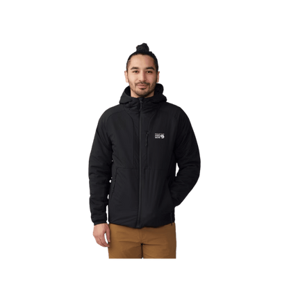MOUNTAIN HARDWEAR MEN'S KOR STASIS INSULATED HOODY JACKET - BLACK