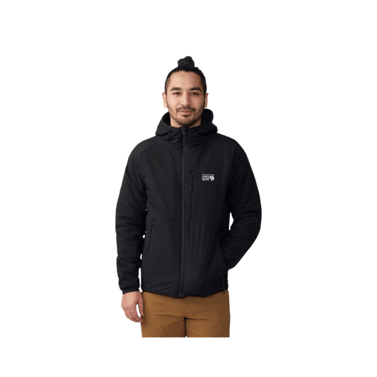MOUNTAIN HARDWEAR MEN'S KOR STASIS INSULATED HOODY JACKET - BLACK
