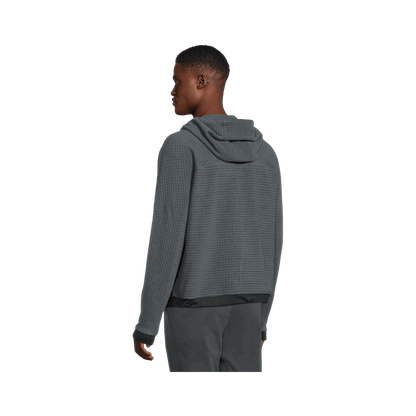 MOUNTAIN HARDWEAR MEN'S SUMMIT GRID BIG GRID HOODY - MOON BLUE, BACK ANGLE, SM, MD, LG, XL