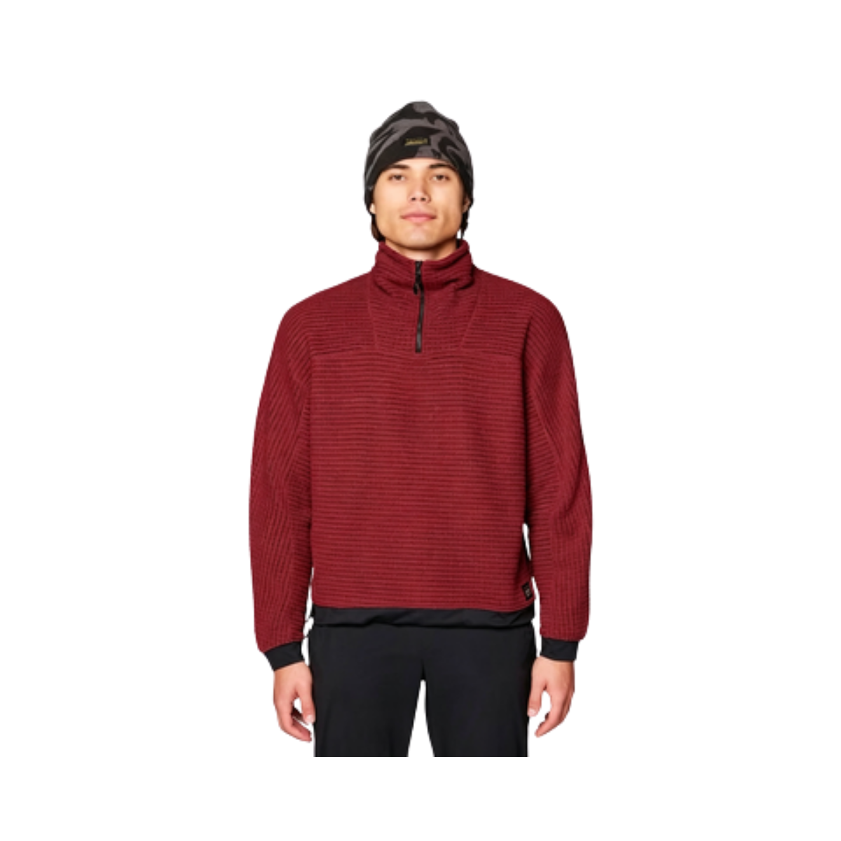 MOUNTAIN HARDWEAR SUMMIT GRID BIG GRID HALF ZIP MARS RED