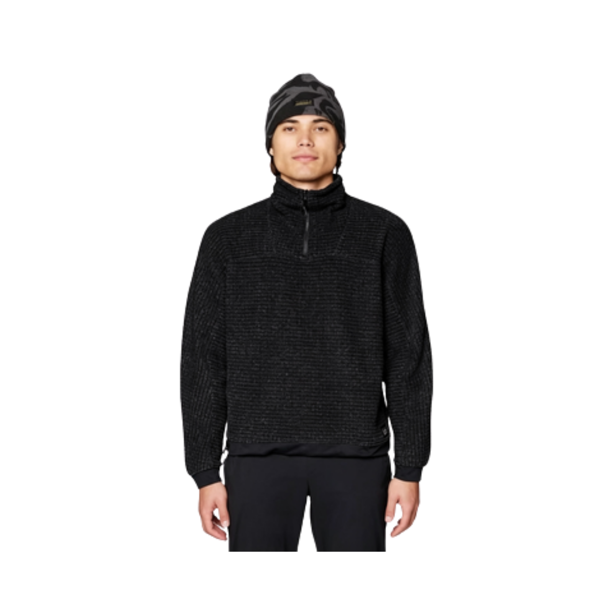 MOUNTAIN HARDWEAR SUMMIT GRID BIG GRID HALF ZIP BLACK SHADOWDYE