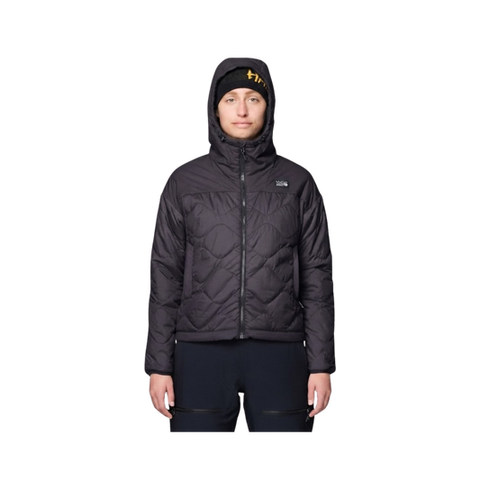 MOUNTAIN HARDWEAR W APRES PRO FLEECE HOODY SILT GRAY SHADOW