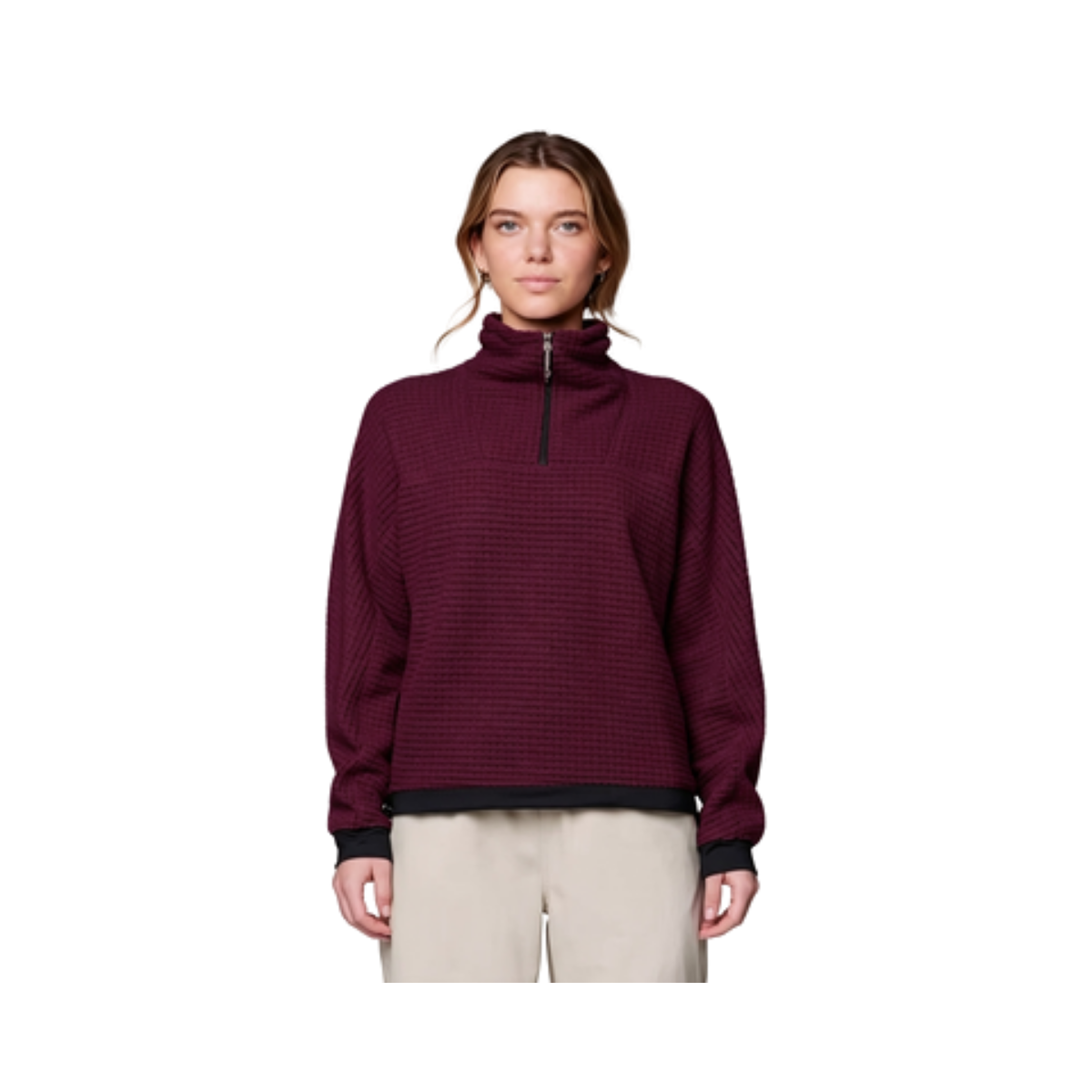 MOUNTAIN HARDWEAR W SUMMIT GRID BIG GRID HZ DEEP MULBERRY