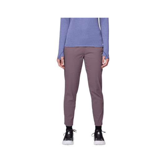 MOUNTAIN HARDWEAR WOMEN'S DYNAMA ANKLE PANT - PURPLE SAGE, FRONT ANGLE, SM-R, MD-R, LG-R