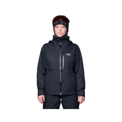 MOUNTAIN HARDWEAR WOMEN'S FIREFALL INSULATED JACKET - BLACK, FRONT ANGLE, XS, SM, MD, LG, XL