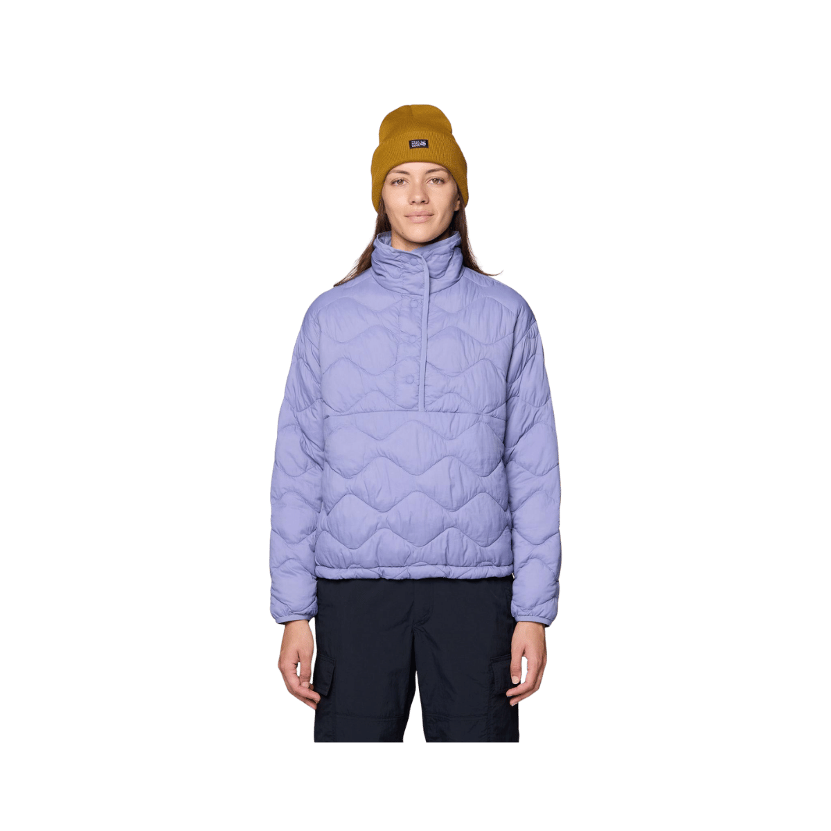 MOUNTAIN HARDWEAR WOMEN'S SEEK OUT SNAP NECK PULLOVER - AVID, FRONT ANGLE, SM, MD, LG, XL