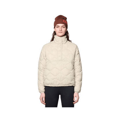 MOUNTAIN HARDWEAR WOMEN'S SEEK OUT SNAP NECK PULLOVER - FOSSIL, FRONT ANGLE, SM, MD, LG, XL