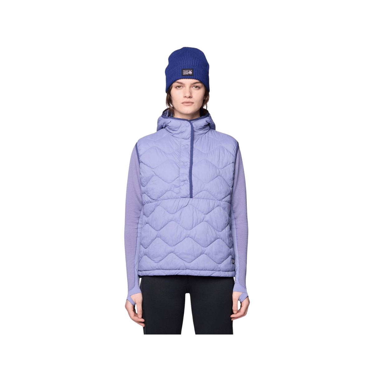 MOUNTAIN HARDWEAR WOMEN'S SEEK OUT SNAP NECK VEST - AVID, FRONT ANGLE, SM, MD, LG, XL
