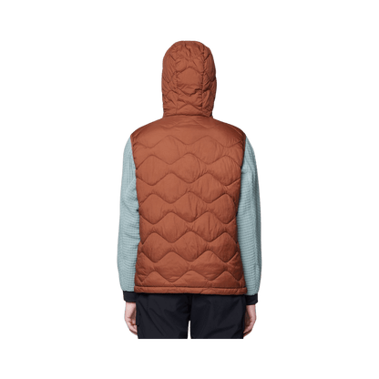 MOUNTAIN HARDWEAR WOMEN'S SEEK OUT SNAP NECK VEST - COCOA BROWN, BACK ANGLE, SM, MD, LG, XL