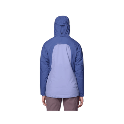 MOUNTAIN HARDWEAR WOMEN'S STRETCH OZONIC INSULATED JACKET- AVID/LAPIS DUSK, BACK ANGLE, SM, MD, LG, XL