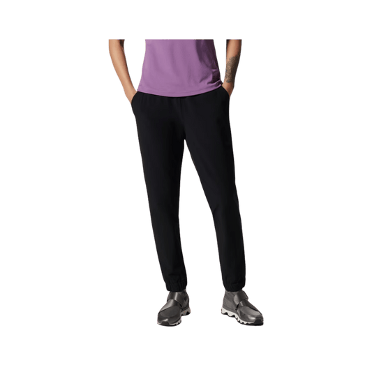 MOUNTAIN HARDWEAR WOMEN'S YUMALINA ACTIVE PULL ON JOGGER - BLACK, FRONT ANGLE, XS-R, SM-R, MD-R, LG-R, XL-R