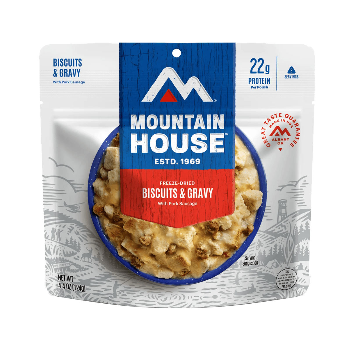 MOUNTAIN HOUSE BISCUITS AND GRAVY 2 SERVINGS