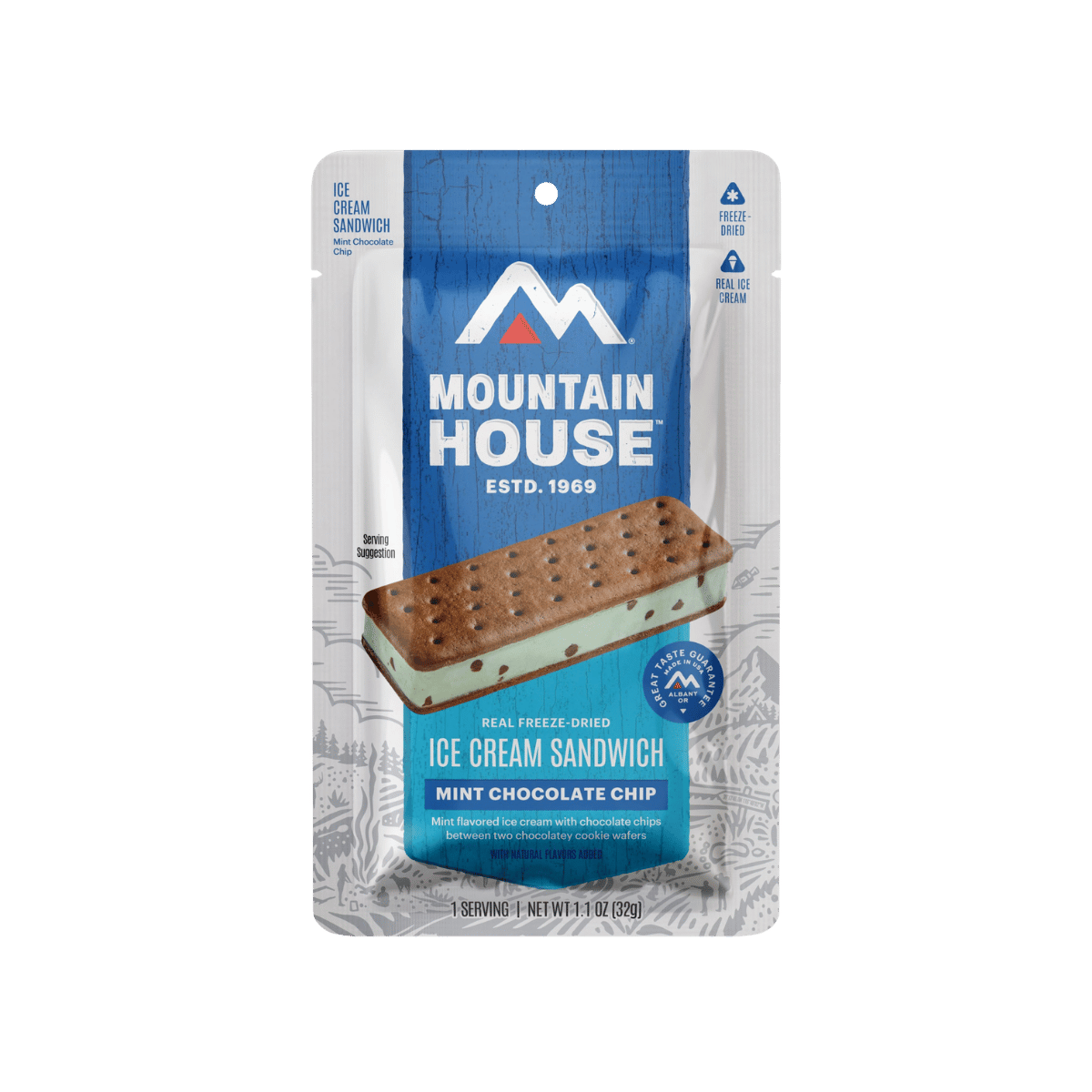 MOUNTAIN HOUSE ICE CREAM MINT CHOCOLATE CHIP