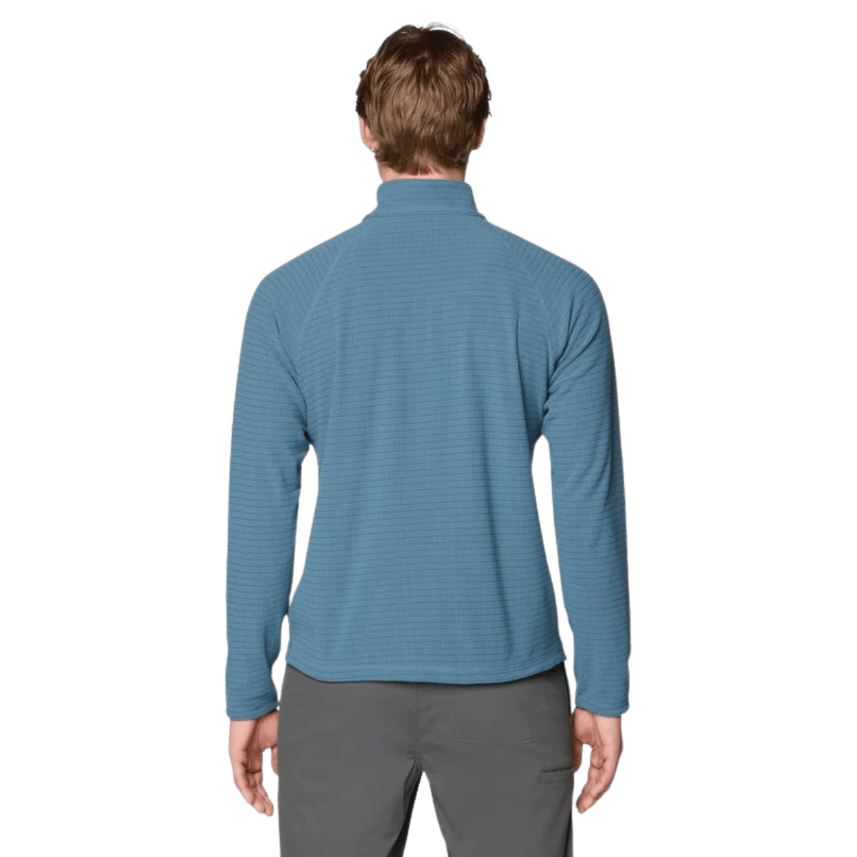 MOUNTAIN HARDWEAR MEN'S SUMMIT GRID HALFZIP HOODY - ADRIATIC BLUE - BACK VIEW