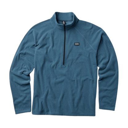 MOUNTAIN HARDWEAR SUMMIT GRID HALFZIP HOODY - ADRIATIC BLUE FRONT