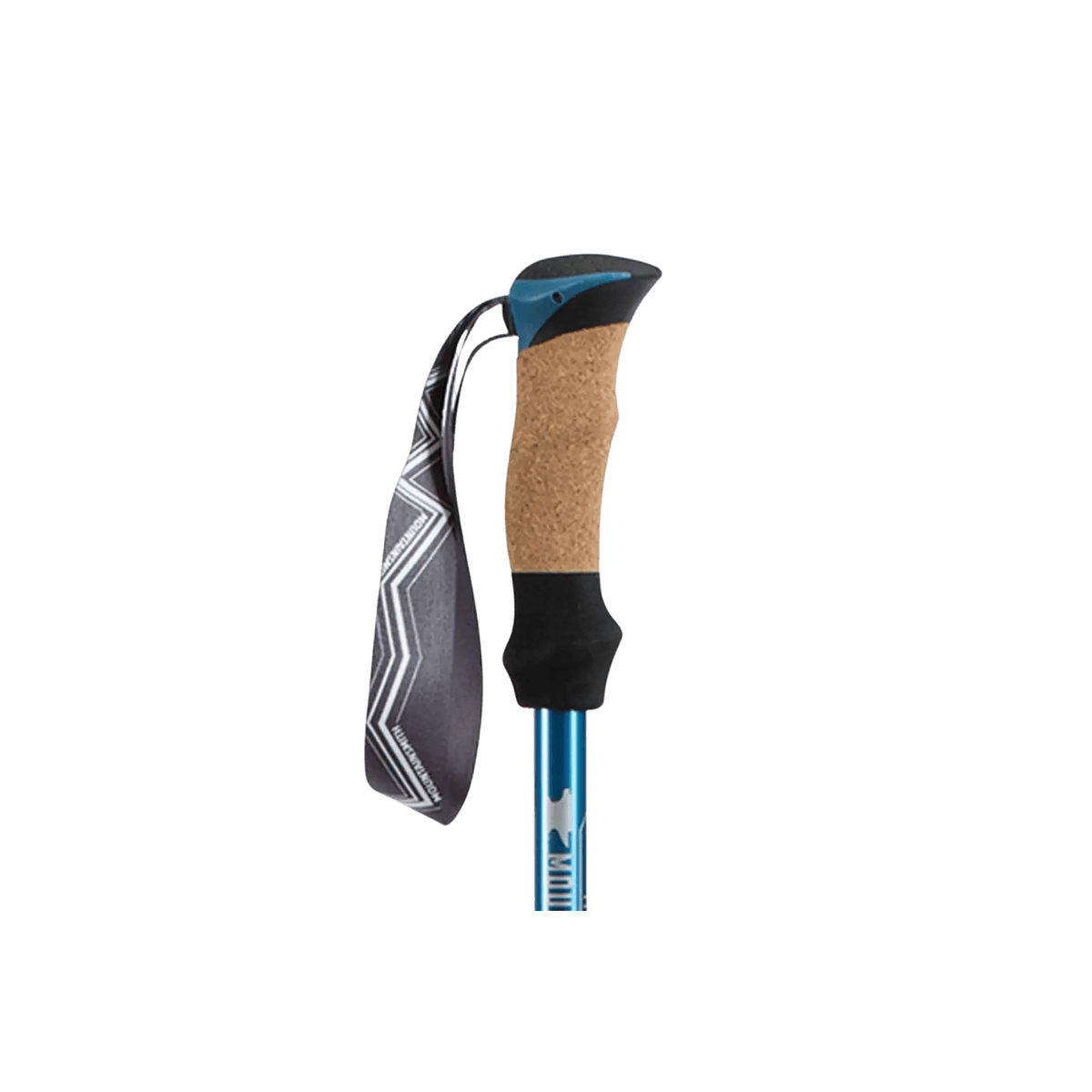 MOUNTAINSMITH HALITE 7075 TREKKING POLES - MOROCCAN BLUE - HANDLE VIEW