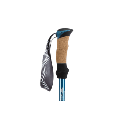 MOUNTAINSMITH HALITE 7075 TREKKING POLES - MOROCCAN BLUE - HANDLE VIEW