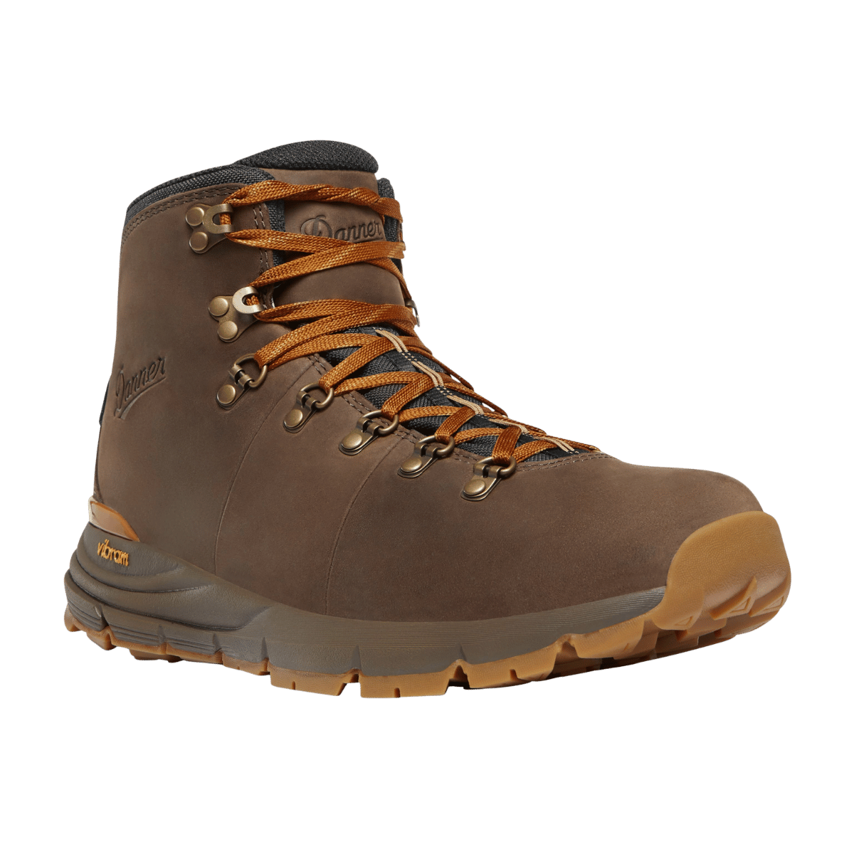 DANNER MEN'S MOUNTAIN 600 LEAF 4.5" GTX MEDIUM BOOTS - LOAM BROWN/GLAZED GINGER - LEFT SIDE ANGLE