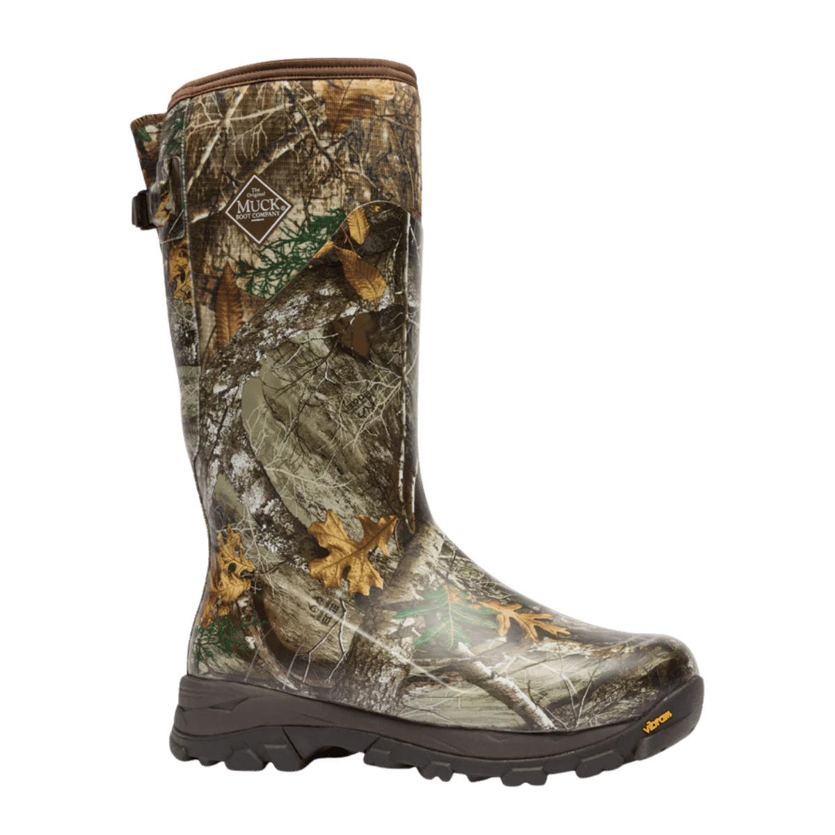 MUCK MEN'S ARTIC ICE XF BOOT REALTREE EDGE CAMO - 8MM NEOPRENE BOOTIE - LEFT SIDE ANGLE