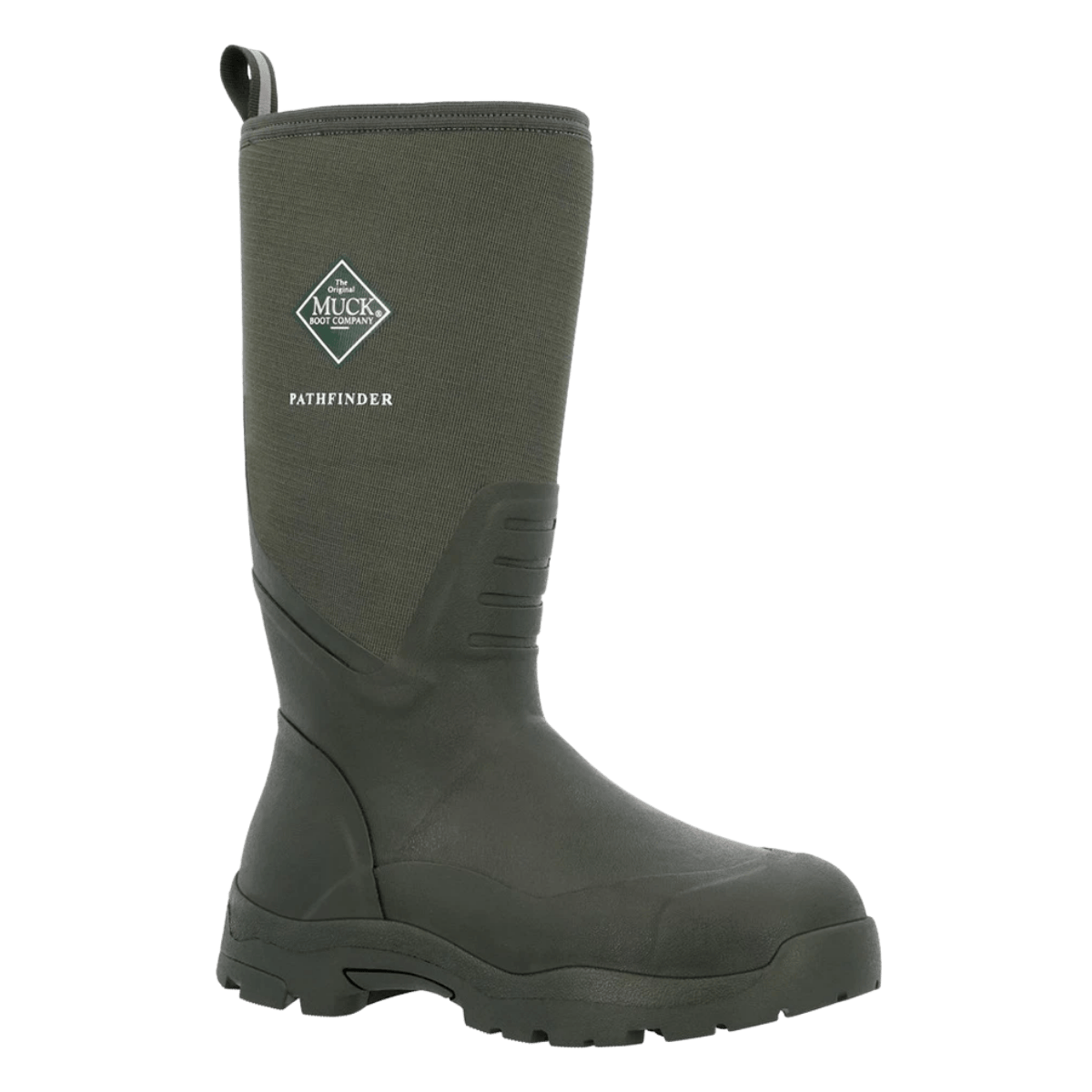 MUCK BOOTS MEN'S PATHFINDER ROLL DOWN MUCKPROOF BOOT - OLIVE - SIDE VIEW 