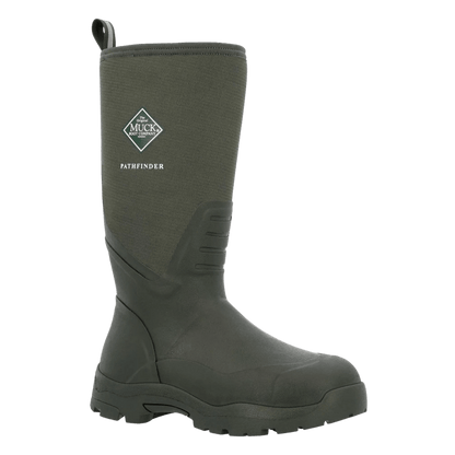 MUCK BOOTS MEN'S PATHFINDER ROLL DOWN MUCKPROOF BOOT - OLIVE - SIDE VIEW 